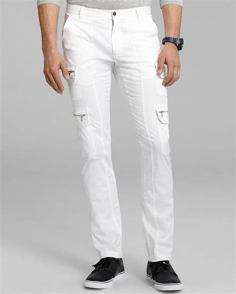 michael michael kors linen cargo pant white 